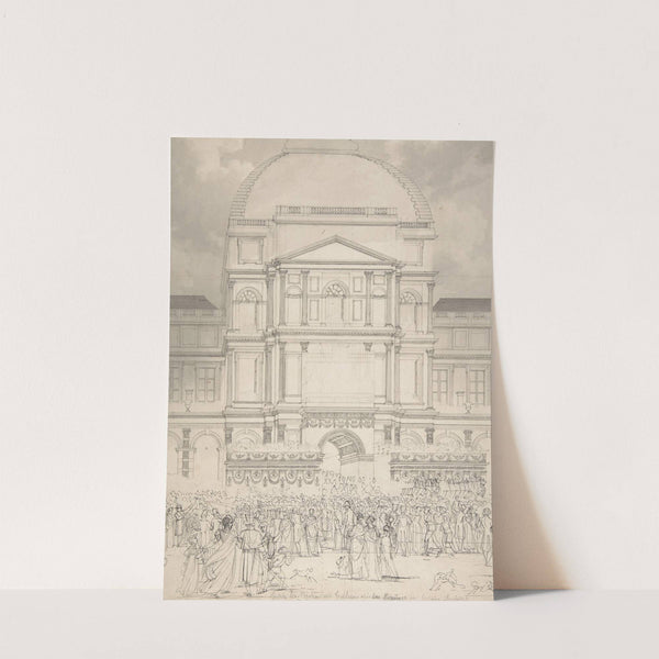 Crowd in Front of the Tuileries Palace During the Wedding of Napoleon to Marie-Louise of Austria by Charles Percier