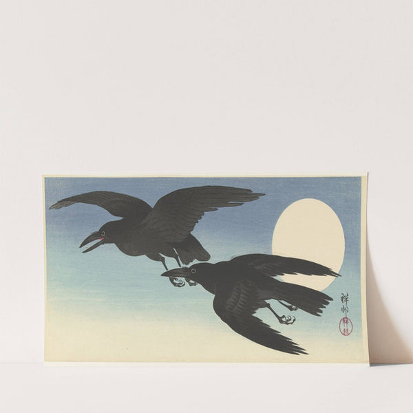 Crows at full moon (1925 - 1936) by Ohara Koson