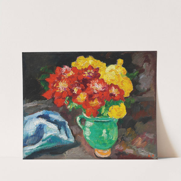 Cruche verte, renoncules jaunes et rouges by Louis Valtat