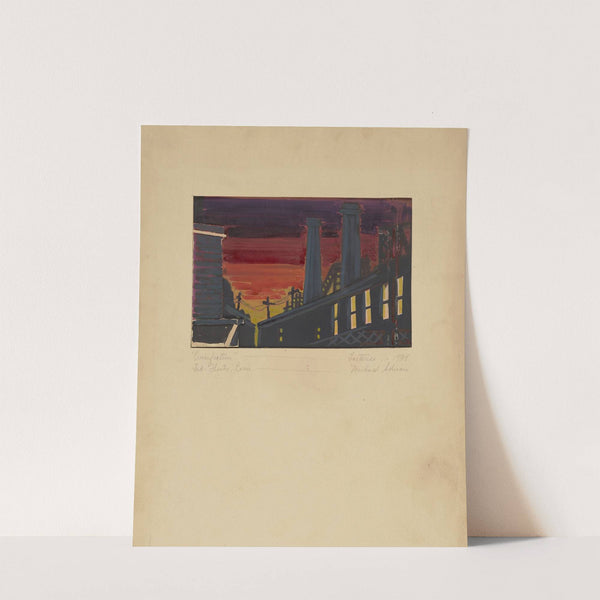 Crucifixion: Factories (Back Drop) (1934-1943) by Michael Adrian