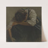 Crying peasant girl by Jakob Becker
