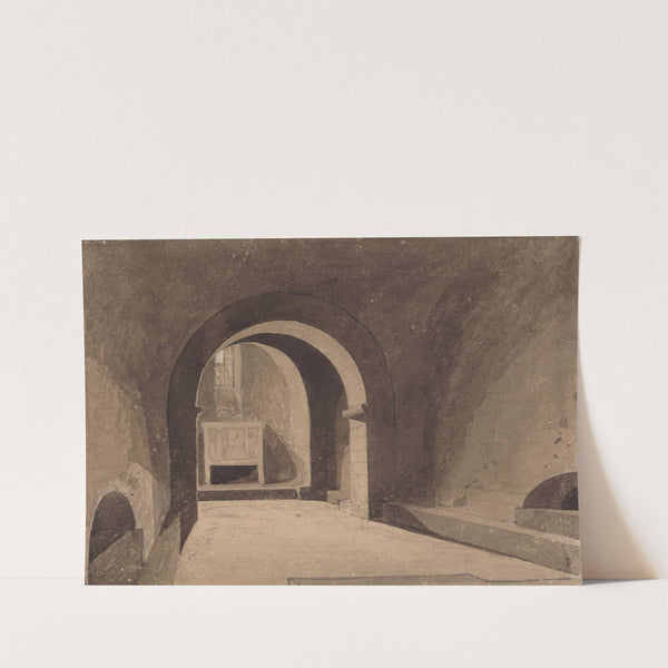 Crypt of Saint Gervaise, Rouen, Normandy (ca. 1817) by John Sell Cotman