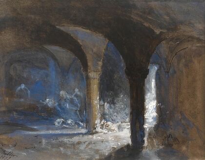 Crypt of the bishop’s palace during the Bristol riots