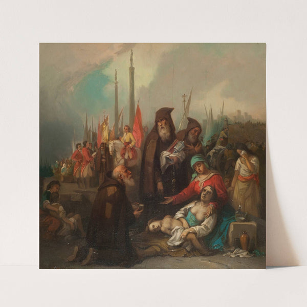 Cuadro histórico. Auxilio a unos apestados (1840) by Federico de Madrazo y Kuntz