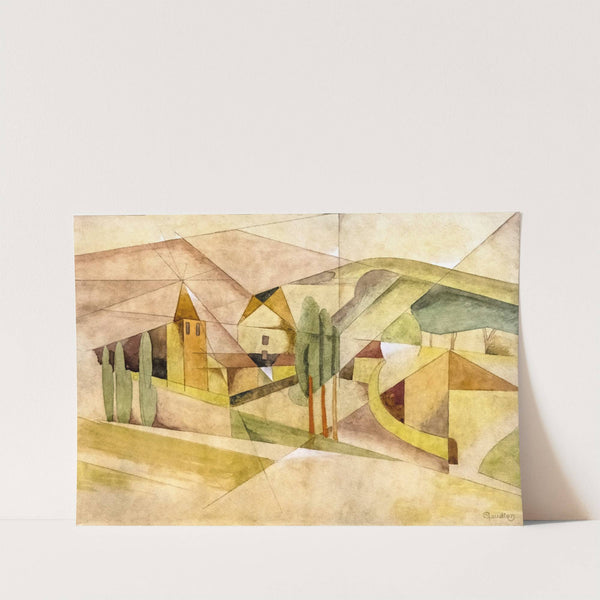 Cubist village by Georges Gaudion