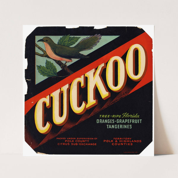 Cuckoo Brand Citrus Label (1940s)