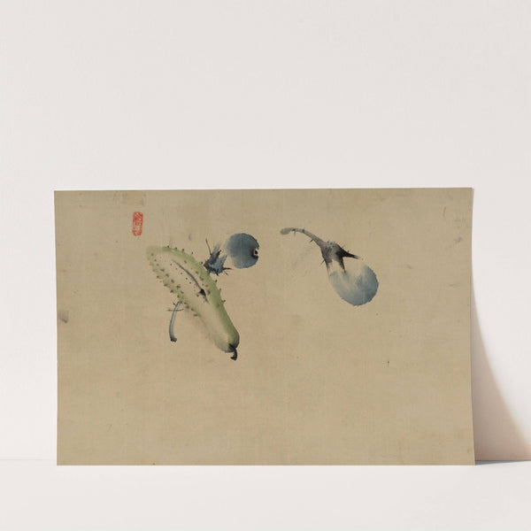 Cucumber or squash and eggplant by Katsushika Hokusai