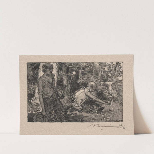 Cueillette du muguet (1890) by Auguste Louis Lepère