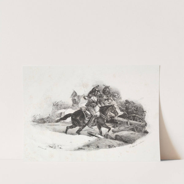 Cuirassiers Charging an Artillery Battery (1823) by Théodore Géricault