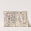 Cupid and Psyche - Two Studies of Venus on the Margin of the Sea and Psyche at the Bath by Sir Edward Coley Burne-Jones