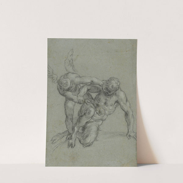 Cupid Overpowering Pan (1590) by Agostino Carracci