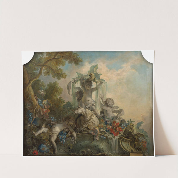 Cupids with a sheep by Jacques de Lajoüe