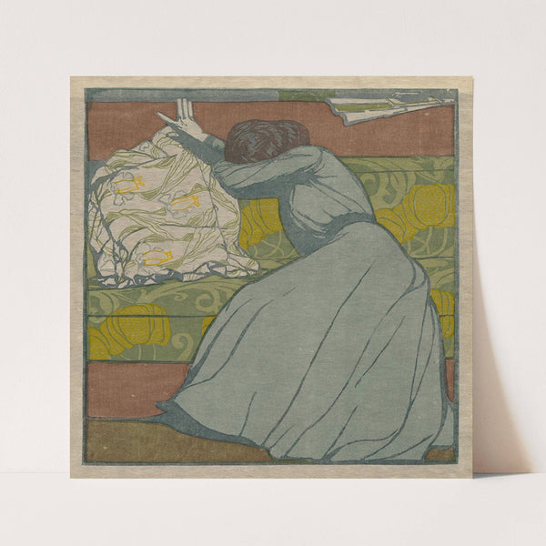 Cushion (Martha Kurzweil Seated on a Divan) (ca. 1900) by Max Kurzweil