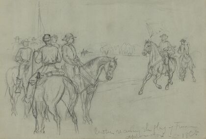 Custer receiving the flag of truce