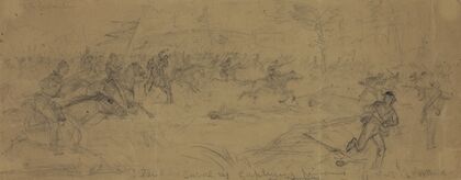 Custer’s div. cavalry capturing prisoners nr. Turnpike