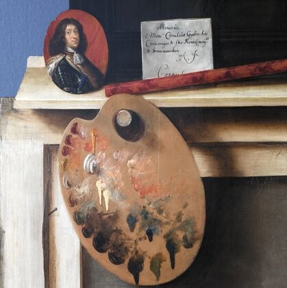 Cut-Out Trompe L’oeil Easel With Fruit Piece (1670 – 1672)