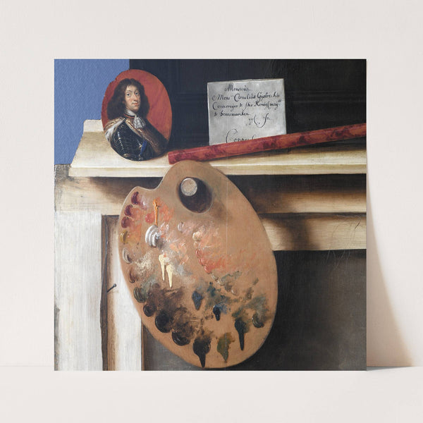 Cut-Out Trompe L’oeil Easel With Fruit Piece (1670 – 1672) by Cornelius Norbertus Gijsbrechts