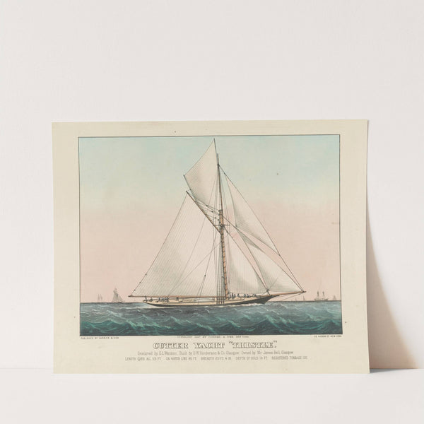 Cutter Yacht ‘Thistle’ (1887) by Currier & Ives.