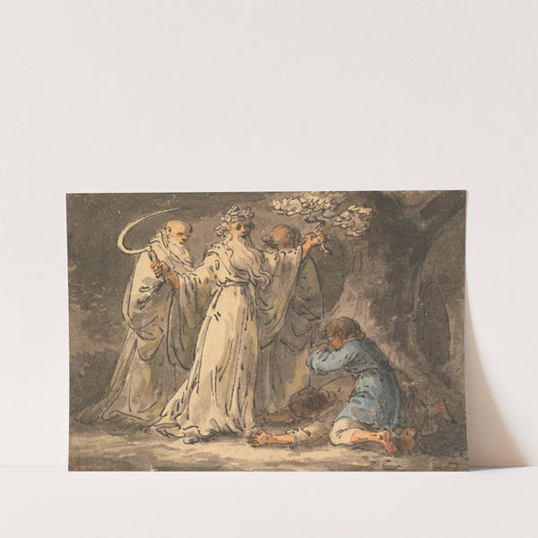 Cutting Mistletoe from it by the Druids by Julius Caesar Ibbetson