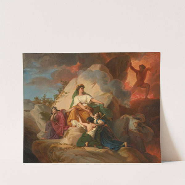 Cybele Opposing Vesuvius To Protect The Cities Of Stabia, Herculaneum, Pompeii And Resina by François-Edouard Picot