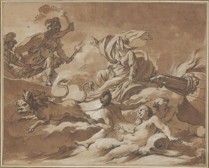 Cybele Prevents Turnus from Setting Fire to the Trojan Fleet by Transforming the Ships into Sea Goddesses