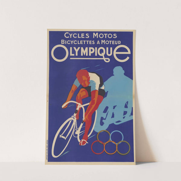 Cycles, motos. Bicyclettes à moteur Olympique (1931) by Affiches Gaillard
