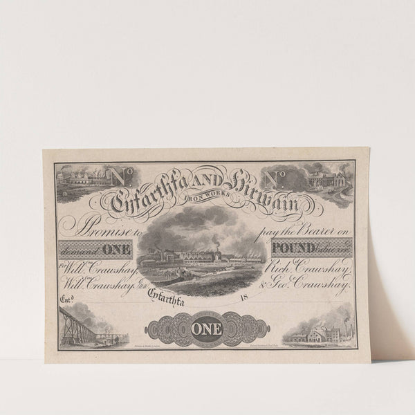 Lancaster Banking Company ten pound note (1820-1829) by Perkins & Heath