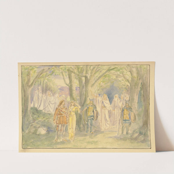 Cymbeline; Posthumus ‘Attack the King’ Act I Scene II (1890s) by Walford Graham Robertson