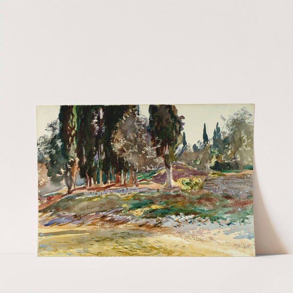 Cypress Trees at San Vigilio, Lake Garda (between 1856 and 1925) by John Singer Sargent