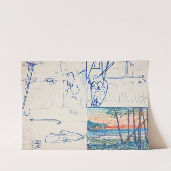 Cztery szkice kompozycyjne do obrazów by Marian Kopf