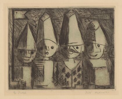 Czworo dzieci z chorągiewką (1931)