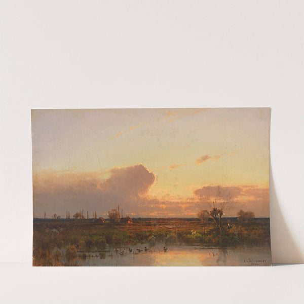 Dachauer Landschaft im Abendrot by Aleksander Swieszewski