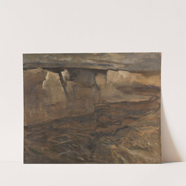 Dachauer Landschaft mit weißem Felsen (1900) by Adolf Hölzel