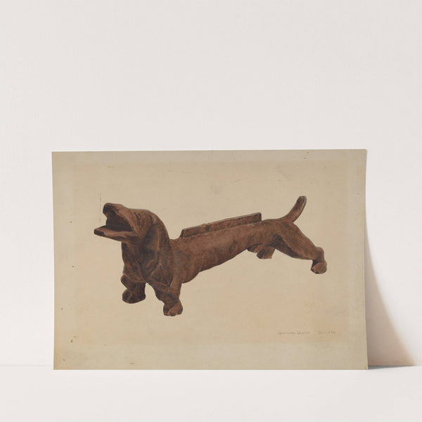 Dachsund Foot Scraper by Henrietta S. Hukill