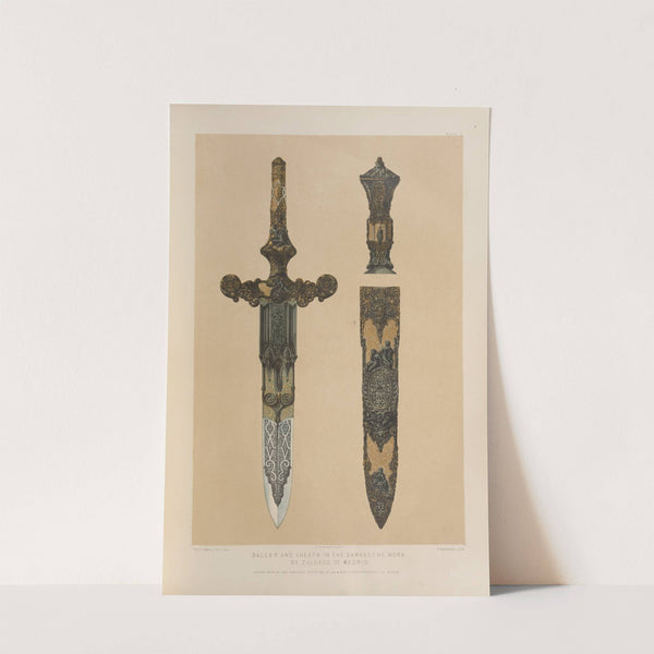 Dagger and sheath in the Damascene work, by Zuloago of Madrid by Matthew Digby Wyatt