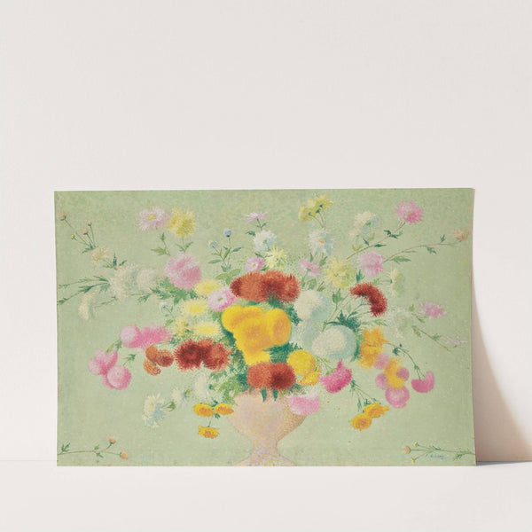 Dahlias et tournesols pompons by Achille Laugé