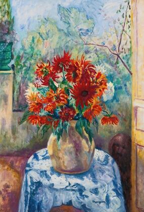 Dahlias Sur La Terrasse De L’oustalet, Saint-Tropez — size preview