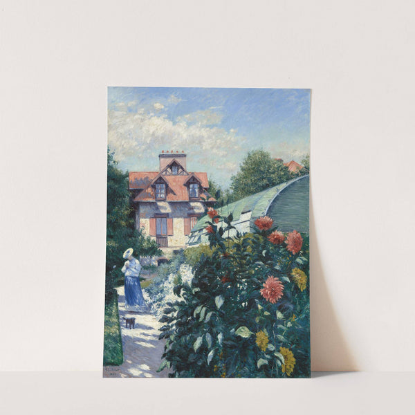 Dahlias,Garden at Petit Gennevilliers by Gustave Caillebotte