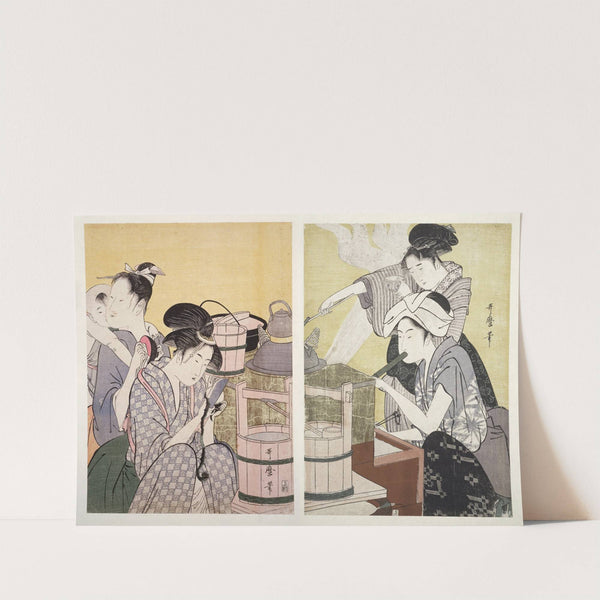 Daidokoro – Kitchen scene (1793-1804) by Kitagawa Utamaro