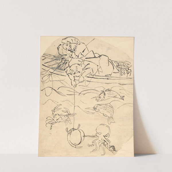 Daikoku and Ebisu, Two of the Seven Gods of Happiness (c. 1830s) by Utagawa Kuniyoshi