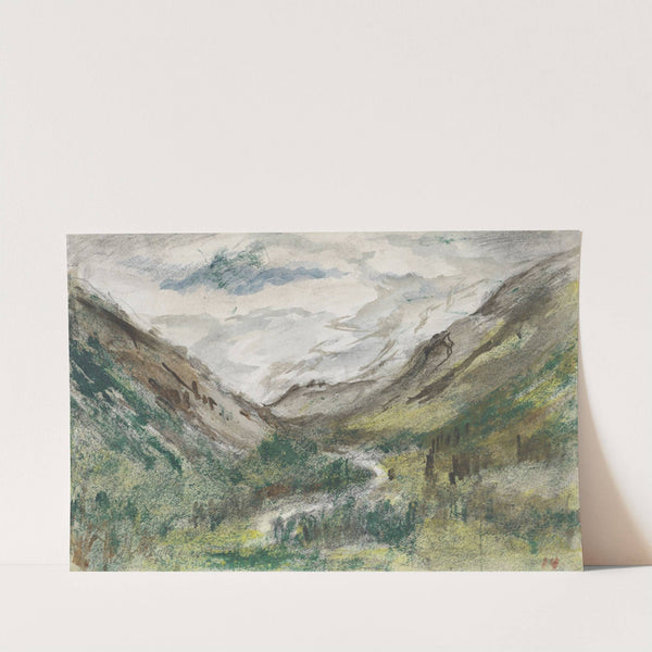 Dal met begroeide bergen by Jozef Israëls