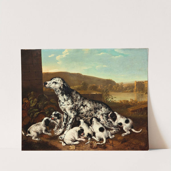 Dalmatian dog with puppies by Pieter van der Hulst