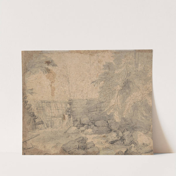Dam on a Mountain Stream by Paulus Willemsz. van Vianen