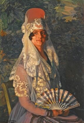 Dama con mantilla y abanico (lady with mantilla and fan)