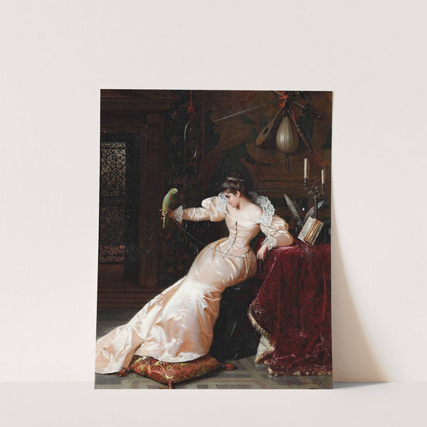 Dama con pappagallo by Pio Ricci