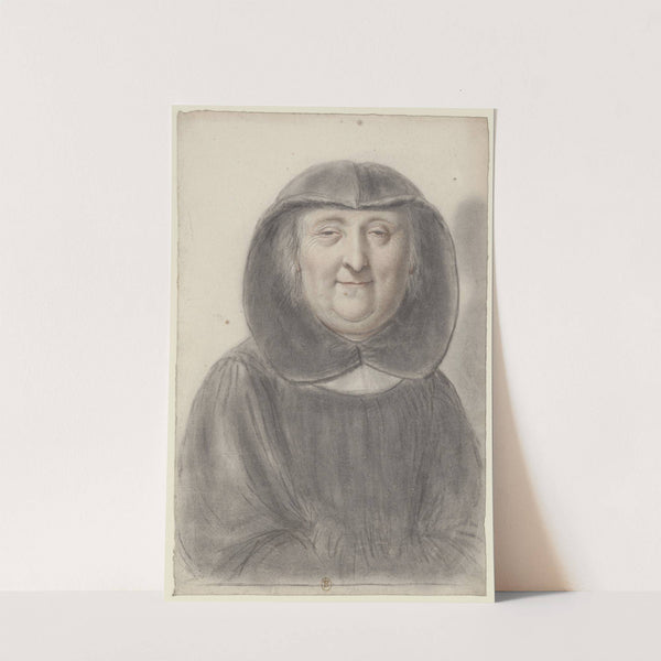 Dame âgée, de face, coiffée d’une capeline noire by Nicolas Lagneau