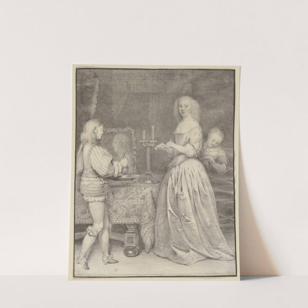 Dame am Toilettentisch mit Page und Zofe by Gerard ter Borch
