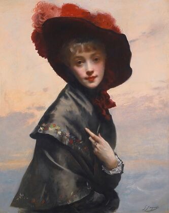Dame au chapeau