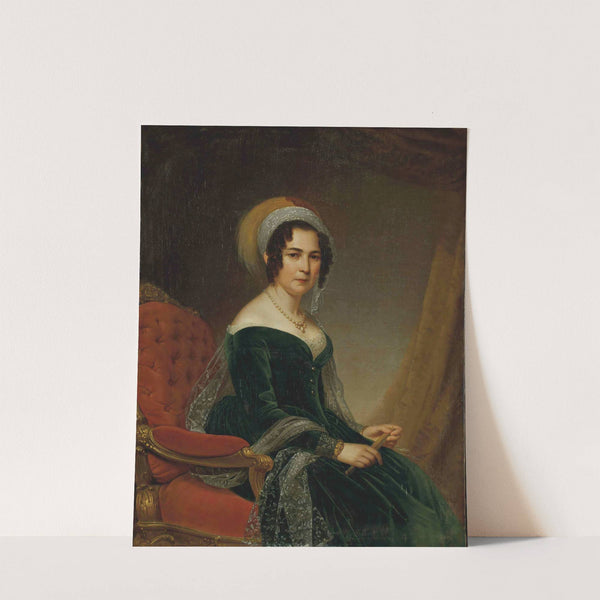 Dame au turban ou portrait de madame Moritz Koenigswarter, née Cécilia Wertheimer by Louis Camille Muraton