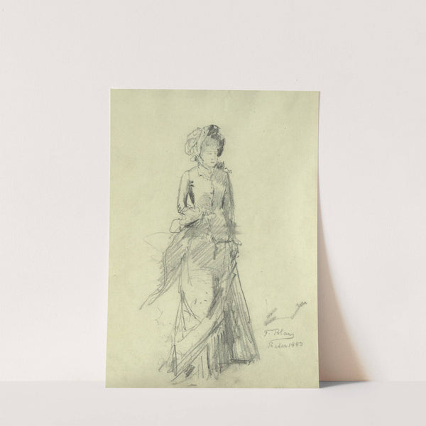 Dame im Prater (Studie zum Praterbild im Belvedere) (1889) by Tina Blau